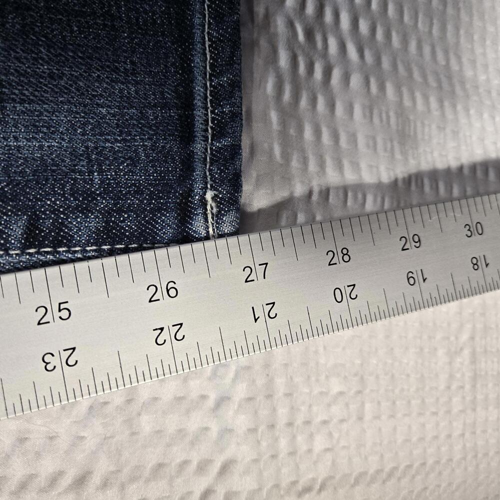 7 For All Mankind Low-rise Bootcut Jeans 27 Floral Patch Y2K Dark Wash USA Made - Picture 8 of 9